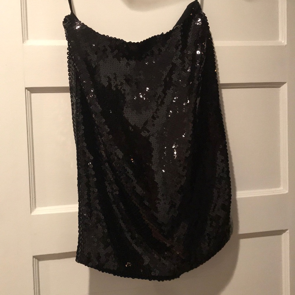 Sparkle sequence black pencil skirt